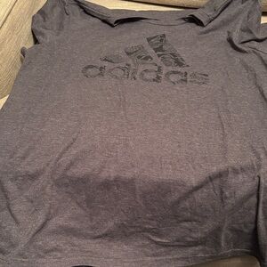 Adidas Charcoal Tee with Black Logo XL New